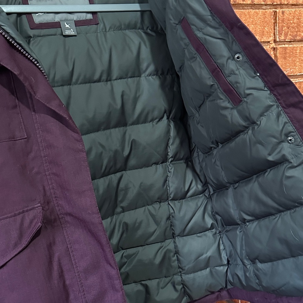 Eddie Bauer women's small dark purple Weatheredge down parka jacket EB650 - Picture 4 of 13